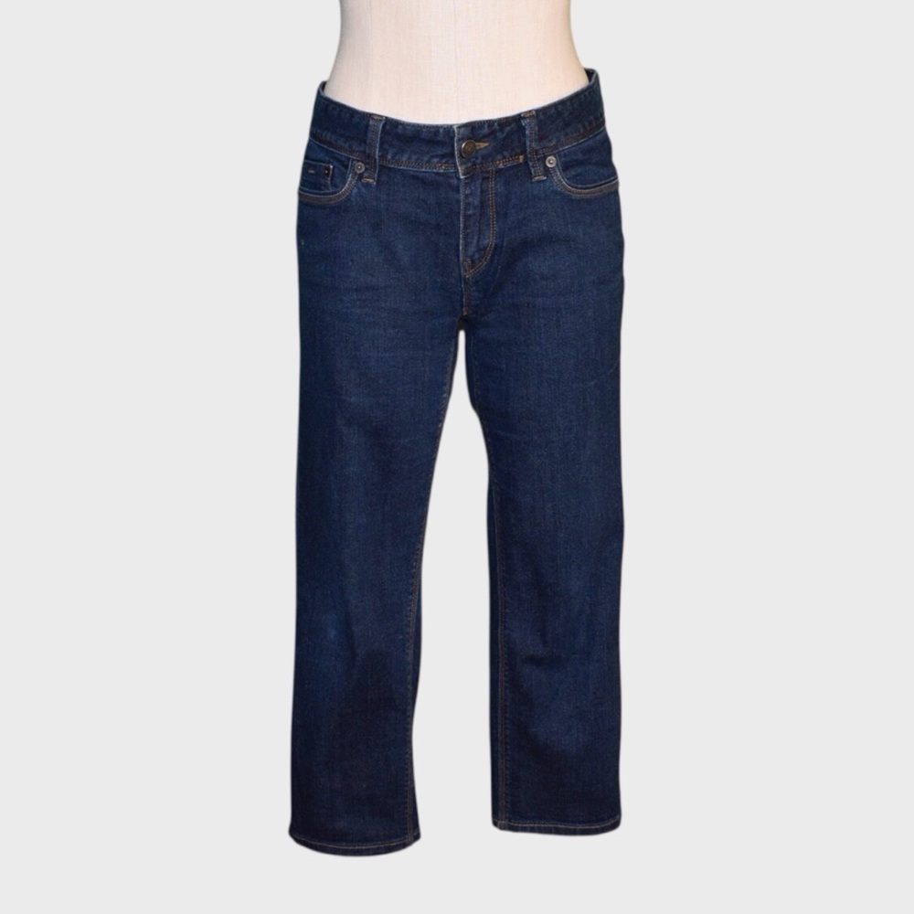 LOFT‎ Low Rise Modern Crop Jeans in Dark Denim